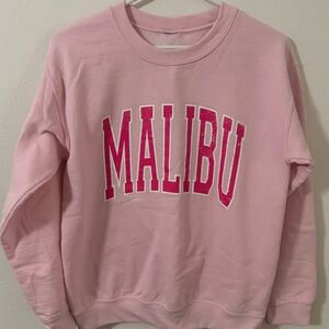 Malibu crewneck | Light pink & hot pink